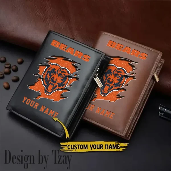 Chicago Bears Men Wallet Pu Leather Gift Purse SPTLVW1024