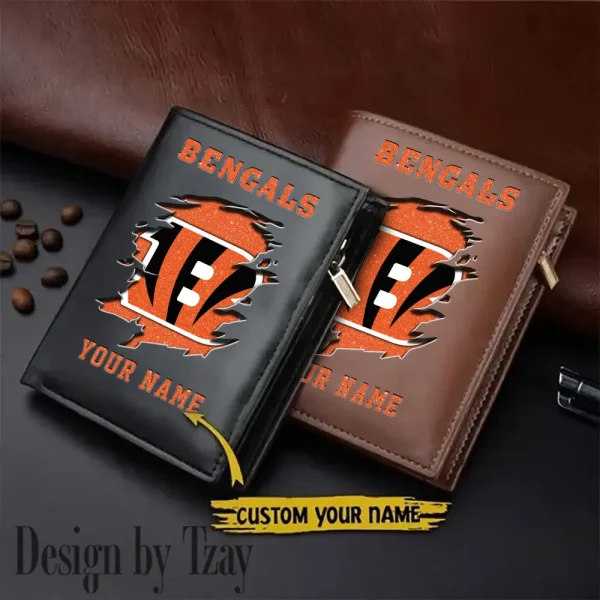 Cincinnati Bengals Men Wallet Pu Leather Gift Purse SPTLVW1025