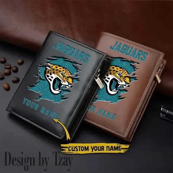 Jacksonville Jaguars Men Wallet Pu Leather Gift Purse SPTLVW1033