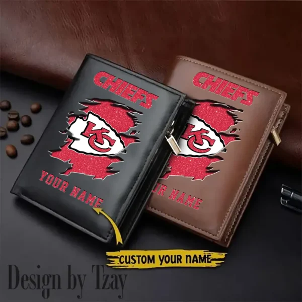 Kansas City Chiefs Men Wallet Pu Leather Gift Purse SPTLVW1034