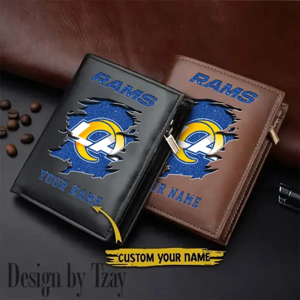 Los Angeles Rams Men Wallet Pu Leather Gift Purse SPTLVW1037