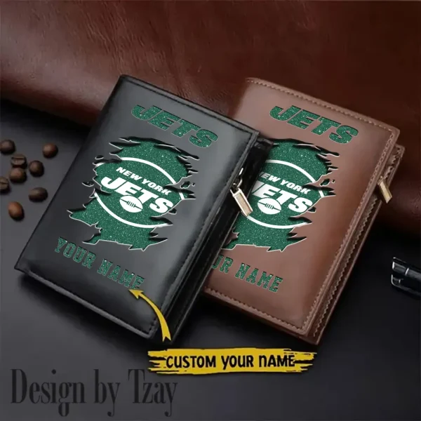 New York Jets Men Wallet Pu Leather Gift Purse SPTLVW1043