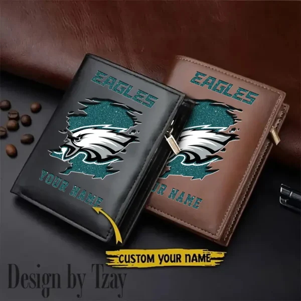Philadelphia Eagles Men Wallet Pu Leather Gift Purse SPTLVW1044