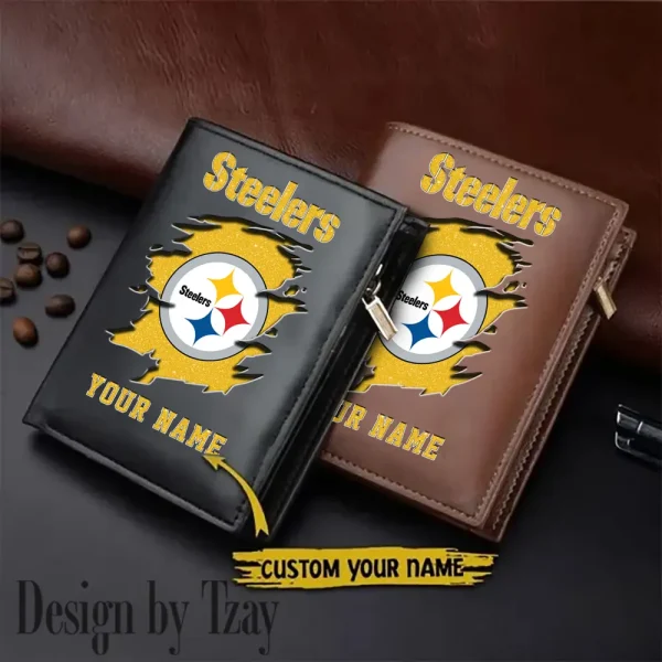 Pittsburgh Steelers Men Wallet Pu Leather Gift Purse SPTLVW1045