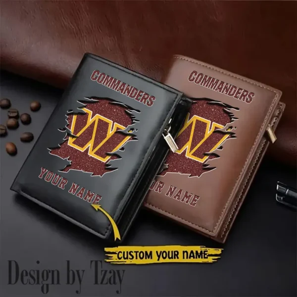 Washington Commanders Men Wallet Pu Leather Gift Purse SPTLVW1050