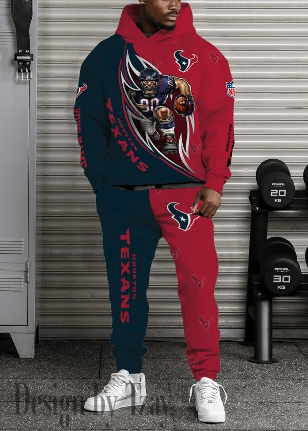 Houston Texans Combo Hoodie And Long Sweatpants AZHD887