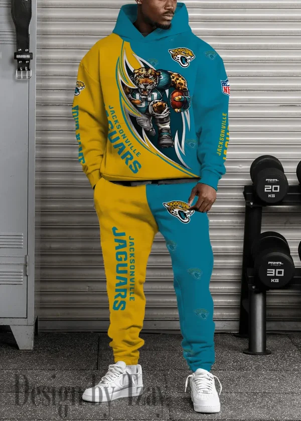 Jacksonville Jaguars Combo Hoodie And Long Sweatpants AZHD889