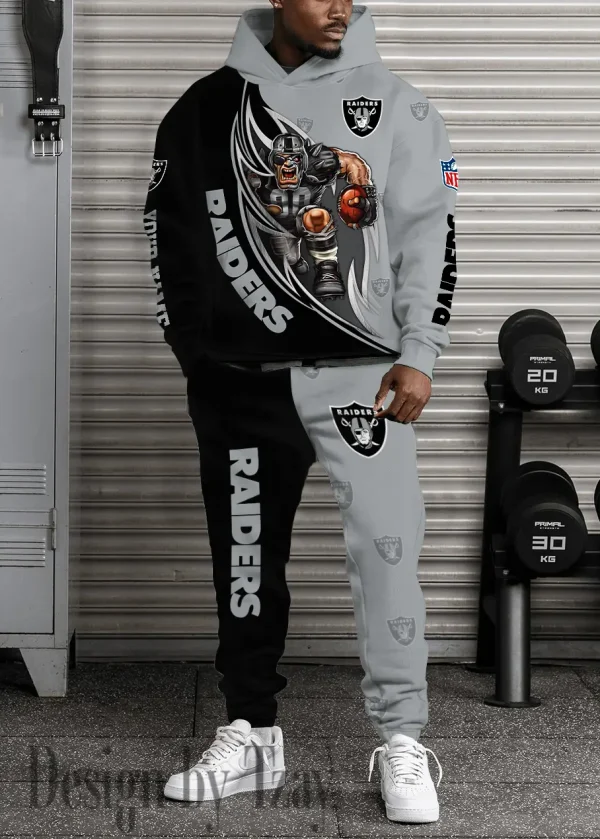 Las Vegas Raiders Combo Hoodie And Long Sweatpants AZHD891