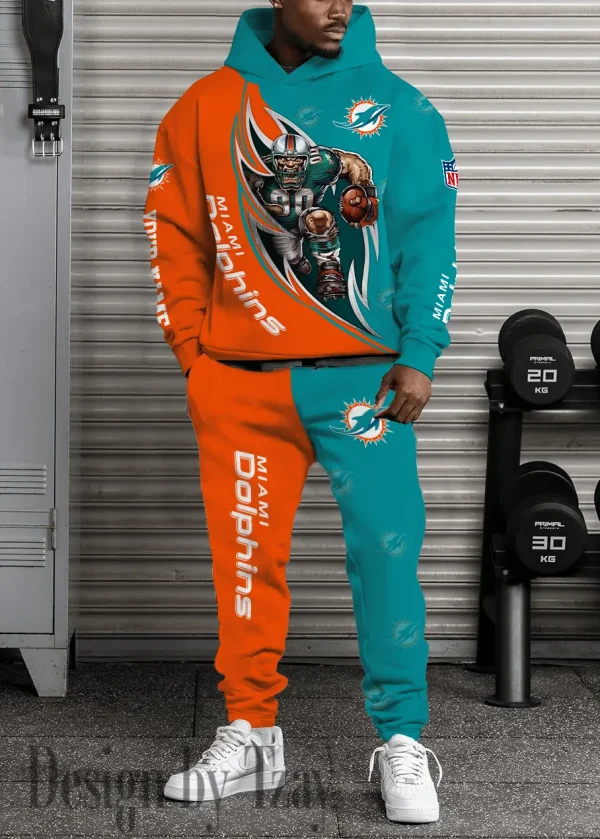 Miami Dolphins Combo Hoodie And Long Sweatpants AZHD894