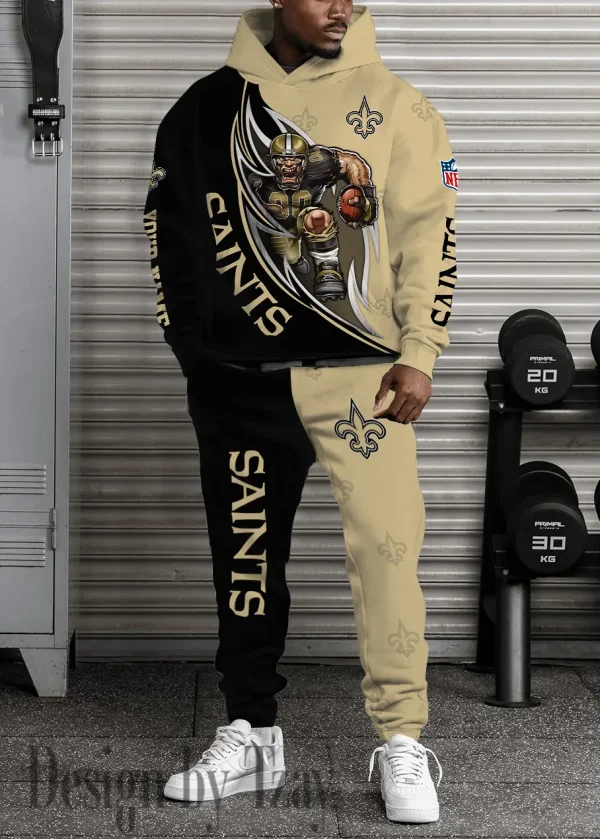 New Orleans Saints Combo Hoodie And Long Sweatpants AZHD897