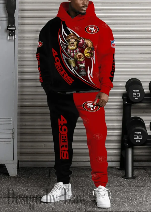 San Francisco 49ers Combo Hoodie And Long Sweatpants AZHD902