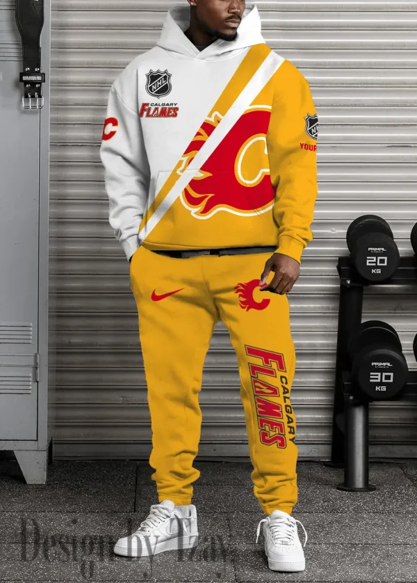 Calgary Flames NHL Combo Hoodie And Long Sweatpants AZHD942