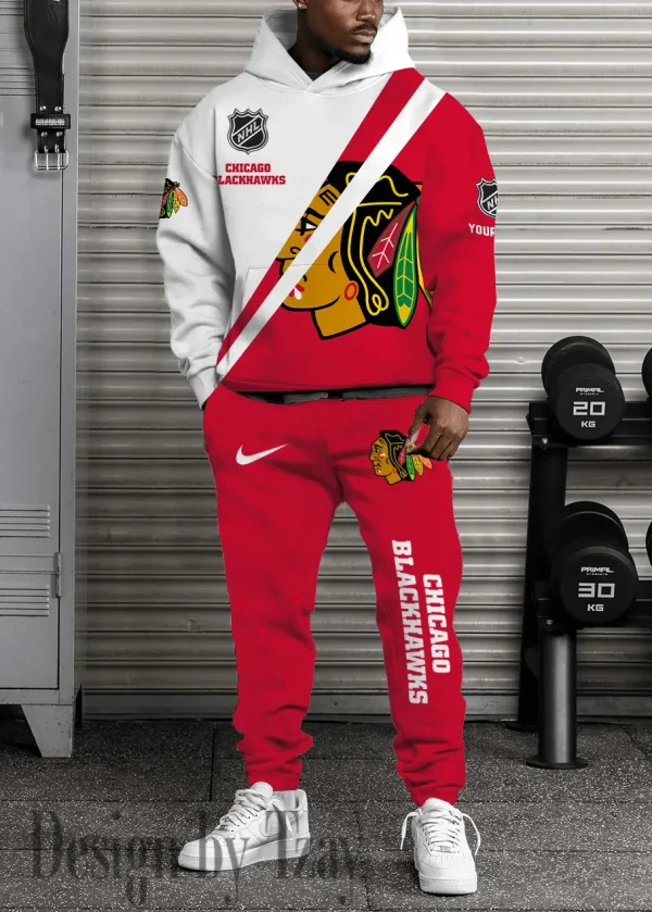 Chicago Blackhawks NHL Combo Hoodie And Long Sweatpants AZHD944