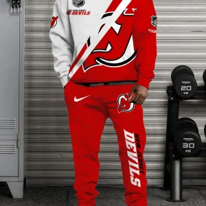 New Jersey Devils NHL Combo Hoodie And Long Sweatpants AZHD955
