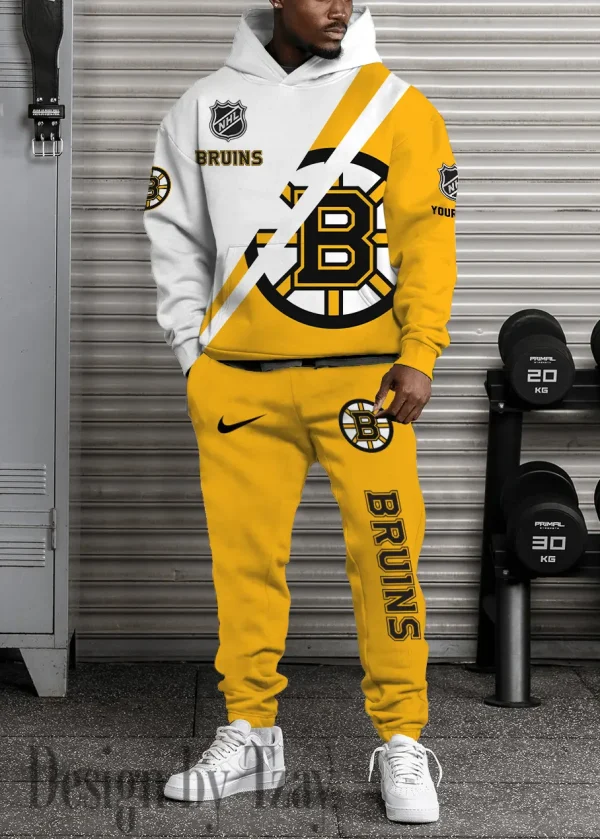 Boston Bruins NHL Combo Hoodie And Long Sweatpants AZHD972