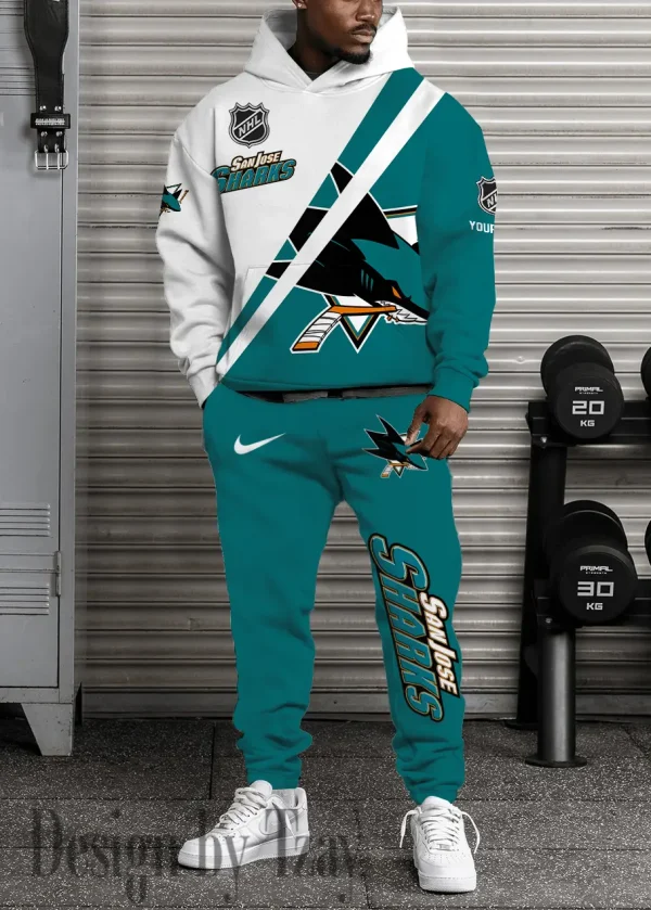 San Jose Sharks NHL Combo Hoodie And Long Sweatpants AZHD961