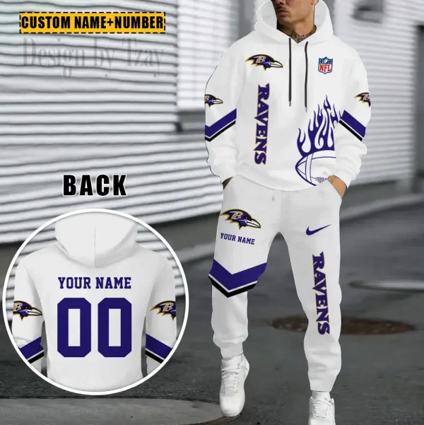 Baltimore Ravens NFL Combo Hoodie And Long Sweatpants AZHD984