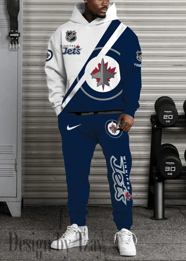 Winnipeg Jets NHL Combo Hoodie And Long Sweatpants AZHD970