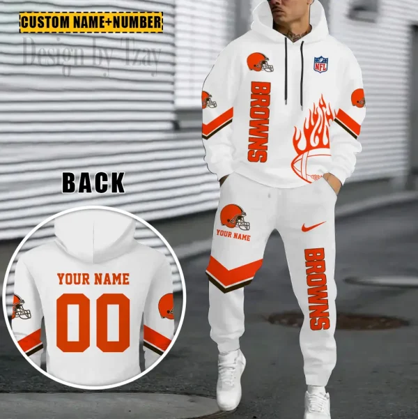 Cleveland Browns NFL Combo Hoodie And Long Sweatpants AZHD989