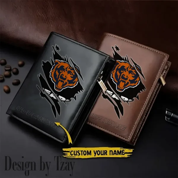 Chicago Bears Men Wallet Pu Leather Gift Purse SPTLVW1056