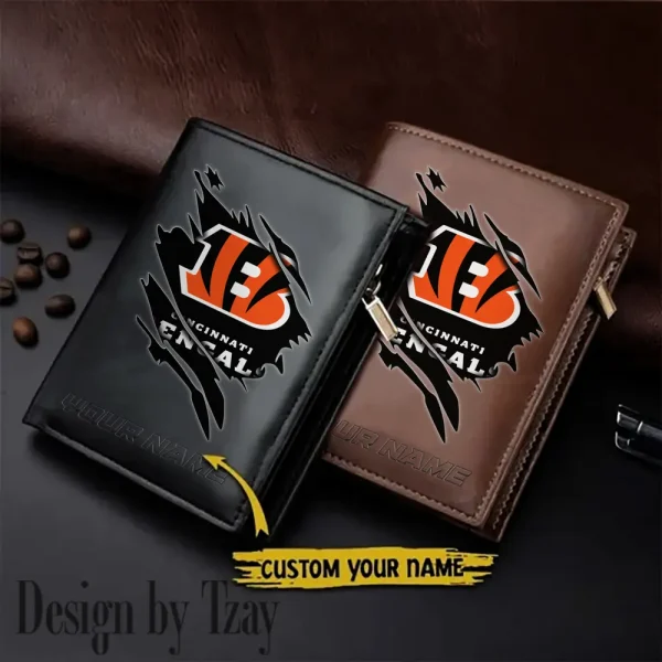 Cincinnati Bengals Men Wallet Pu Leather Gift Purse SPTLVW1057
