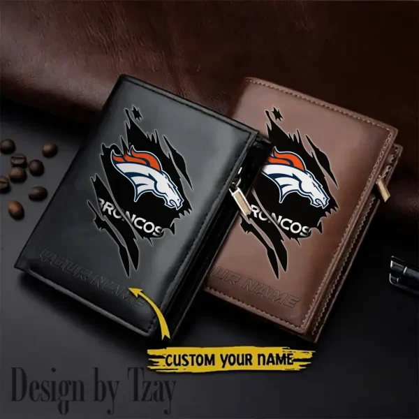 Denver Broncos Men Wallet Pu Leather Gift Purse SPTLVW1060