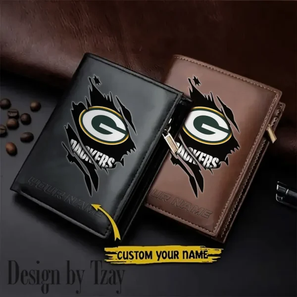 Green Bay Packers Men Wallet Pu Leather Gift Purse SPTLVW1062