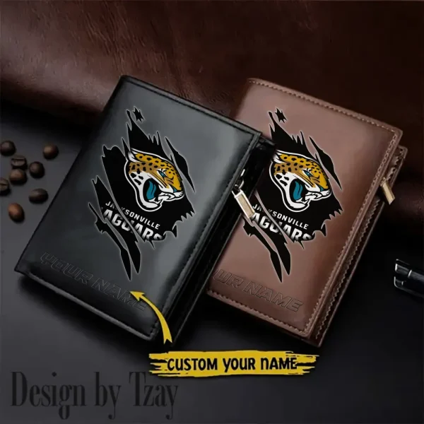 Jacksonville Jaguars Men Wallet Pu Leather Gift Purse SPTLVW1065