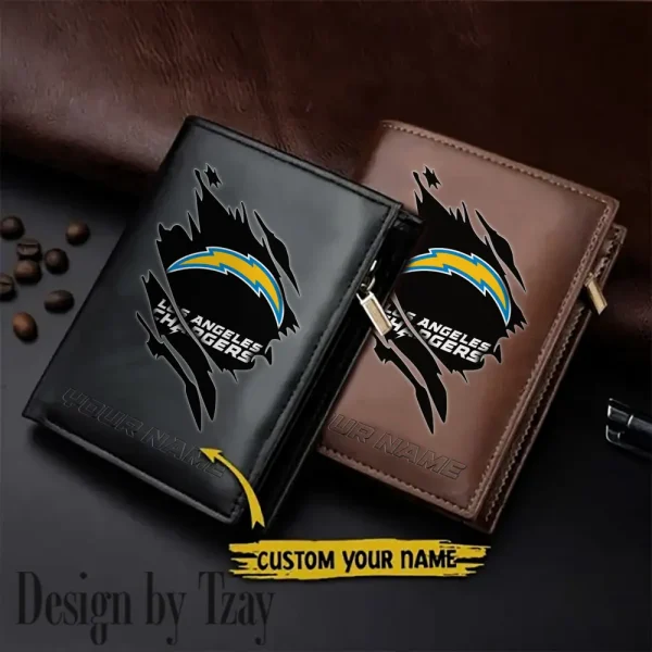 Los Angeles Chargers Men Wallet Pu Leather Gift Purse SPTLVW1068