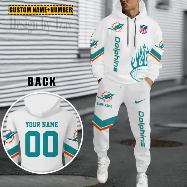Miami Dolphins NFL Combo Hoodie And Long Sweatpants AZHD1001