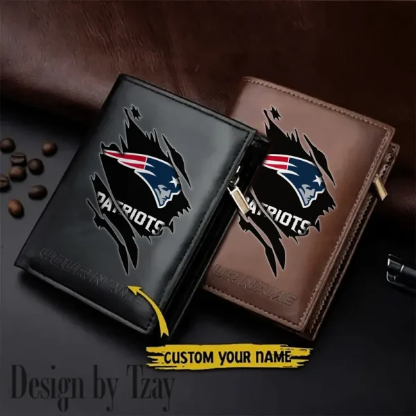 New England Patriots Men Wallet Pu Leather Gift Purse SPTLVW1072