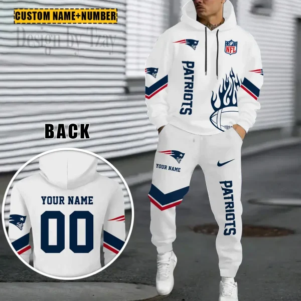 New England Patriots NFL Combo Hoodie And Long Sweatpants AZHD1003