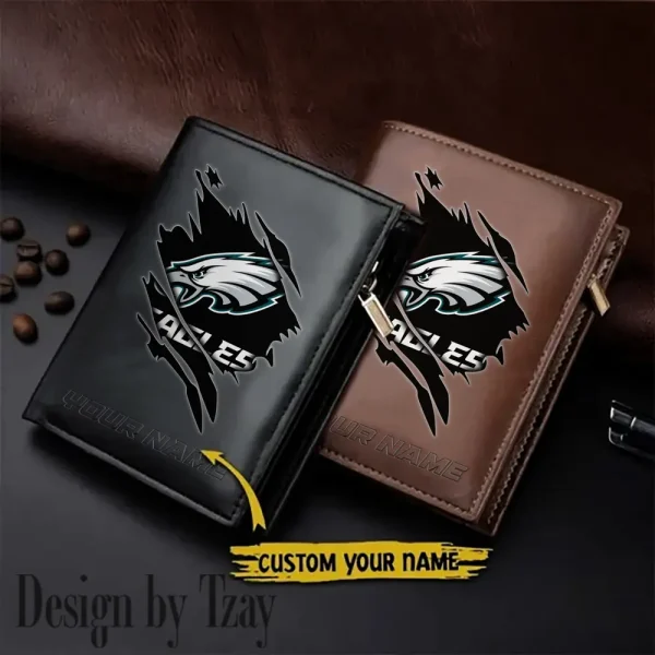 Philadelphia Eagles Men Wallet Pu Leather Gift Purse SPTLVW1076