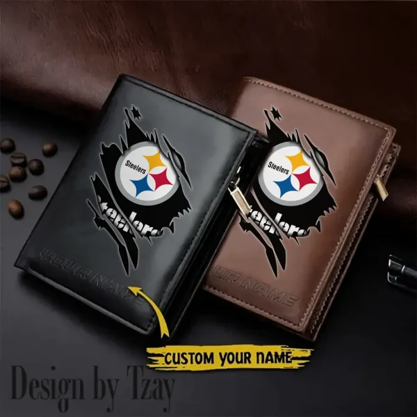 Pittsburgh Steelers Men Wallet Pu Leather Gift Purse SPTLVW1077