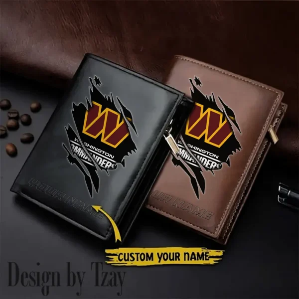 Washington Commanders Men Wallet Pu Leather Gift Purse SPTLVW1082