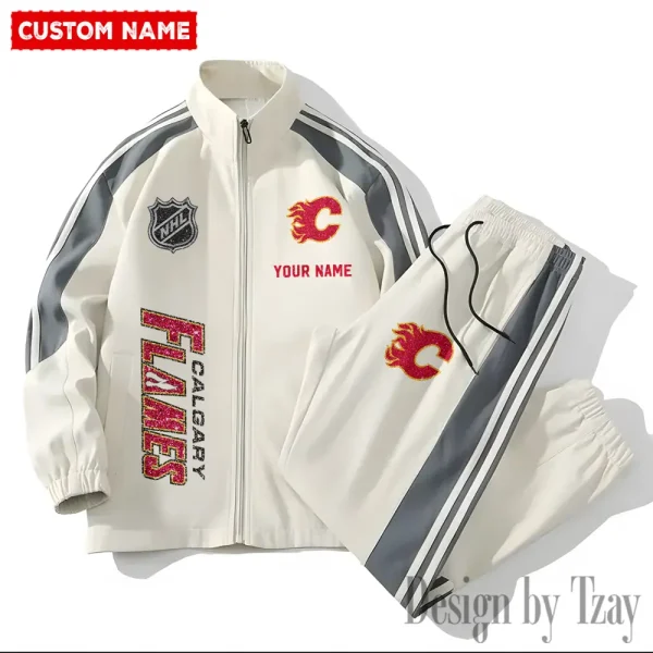 Calgary Flames NHL 2 Piece Casual Athletic Jogging Warm Up S9VSS2PS490