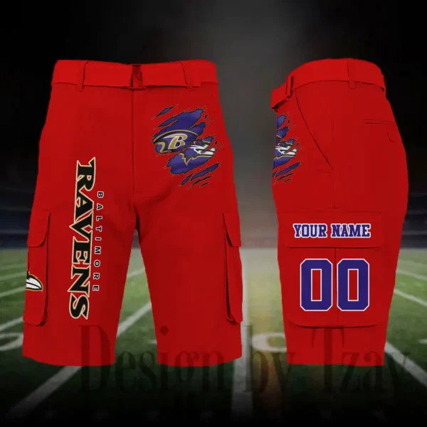 Baltimore Ravens Outdoor Sport Pants For Men (Belt Not Included) SPTOSP035 - Image 7