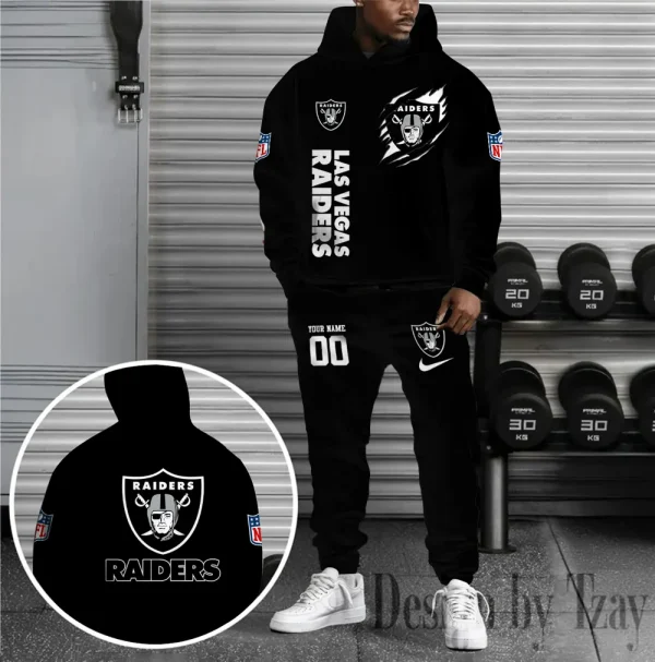 Las Vegas Raiders Combo Hoodie And Sweatpants Gift For Fan AZHD1049