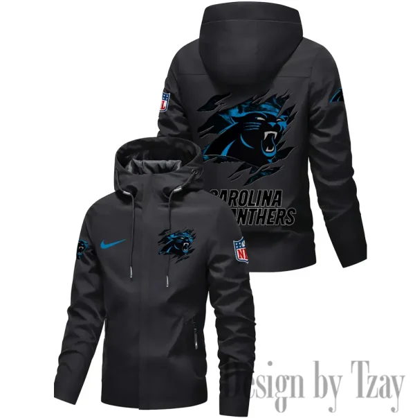 Carolina Panthers Motorcycle Riding Windbreaker Four Seasons Windproof SPTMRWFSW005 - Image 2