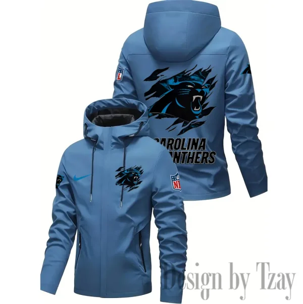 Carolina Panthers Motorcycle Riding Windbreaker Four Seasons Windproof SPTMRWFSW005 - Image 3