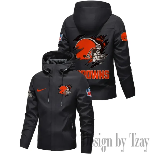 Cleveland Browns Motorcycle Riding Windbreaker Four Seasons Windproof SPTMRWFSW008 - Image 2
