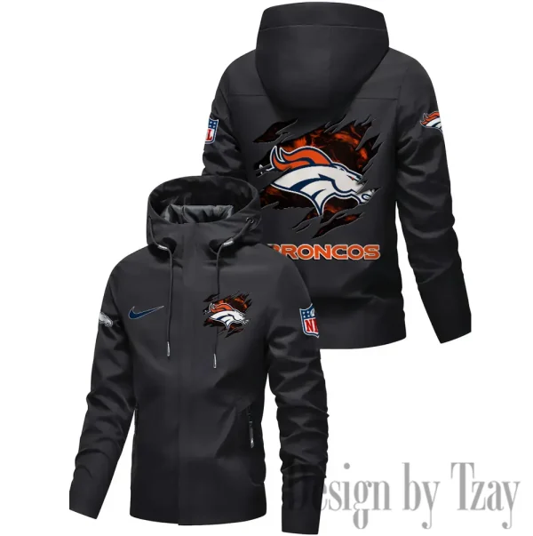 Denver Broncos Motorcycle Riding Windbreaker Four Seasons Windproof SPTMRWFSW010 - Image 2