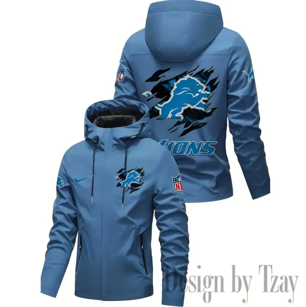 Detroit Lions Motorcycle Riding Windbreaker Four Seasons Windproof SPTMRWFSW011 - Image 2