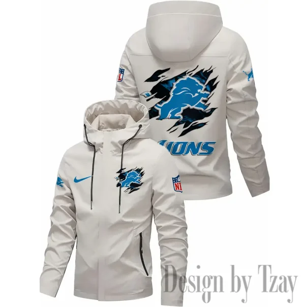 Detroit Lions Motorcycle Riding Windbreaker Four Seasons Windproof SPTMRWFSW011 - Image 3