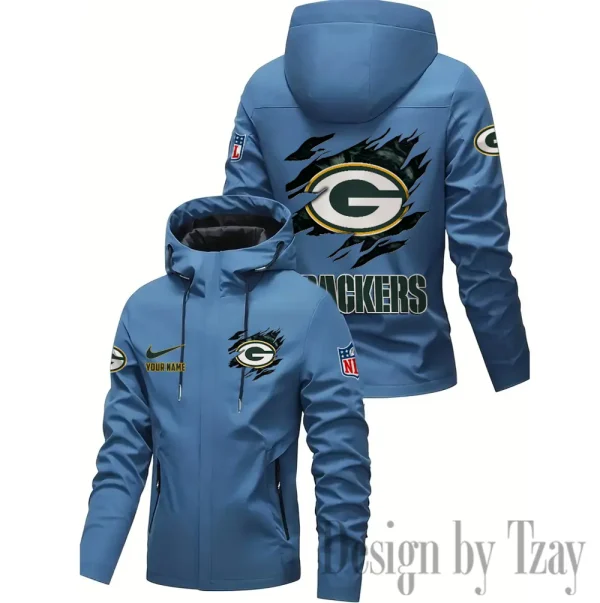 Green Bay Packers Motorcycle Riding Windbreaker Four Seasons Windproof SPTMRWFSW012 - Image 2