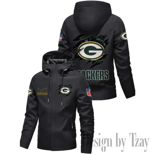 Green Bay Packers Motorcycle Riding Windbreaker Four Seasons Windproof SPTMRWFSW012 - Image 3