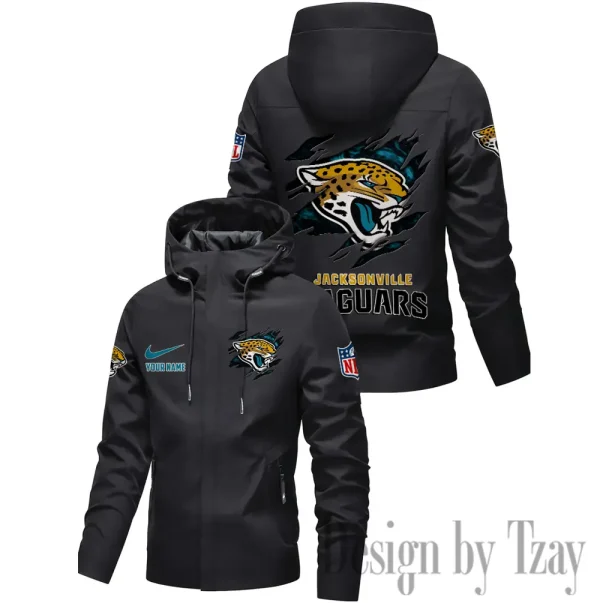 Jacksonville Jaguars Motorcycle Riding Windbreaker Four Seasons Windproof SPTMRWFSW015 - Image 2