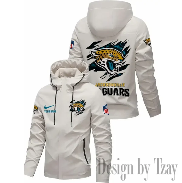 Jacksonville Jaguars Motorcycle Riding Windbreaker Four Seasons Windproof SPTMRWFSW015 - Image 3