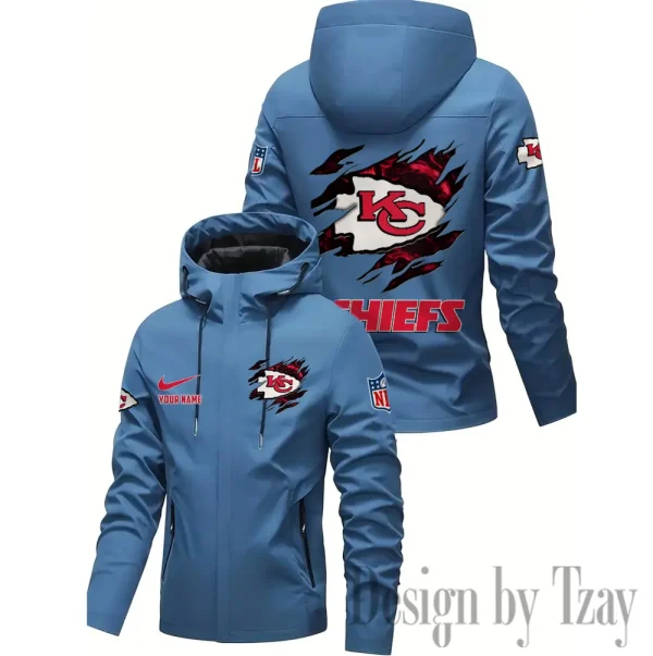 Kansas City Chiefs Motorcycle Riding Windbreaker Four Seasons Windproof SPTMRWFSW016 - Image 3