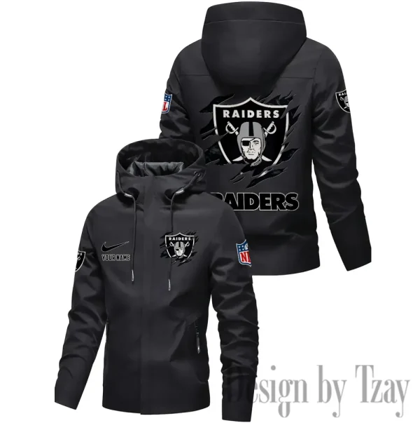 Las Vegas Raiders Motorcycle Riding Windbreaker Four Seasons Windproof SPTMRWFSW017